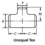 Pipe Tee Dimensions - Standard Reducing & Equal Tee