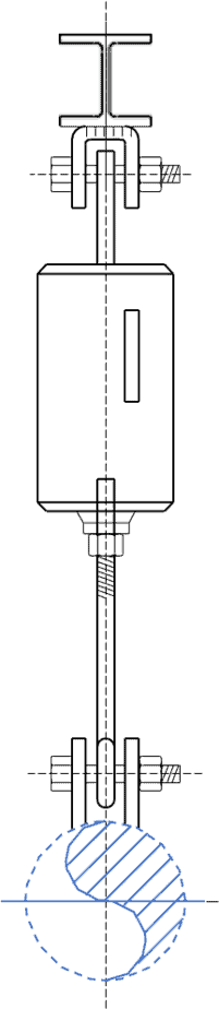 vertical spring hanger support